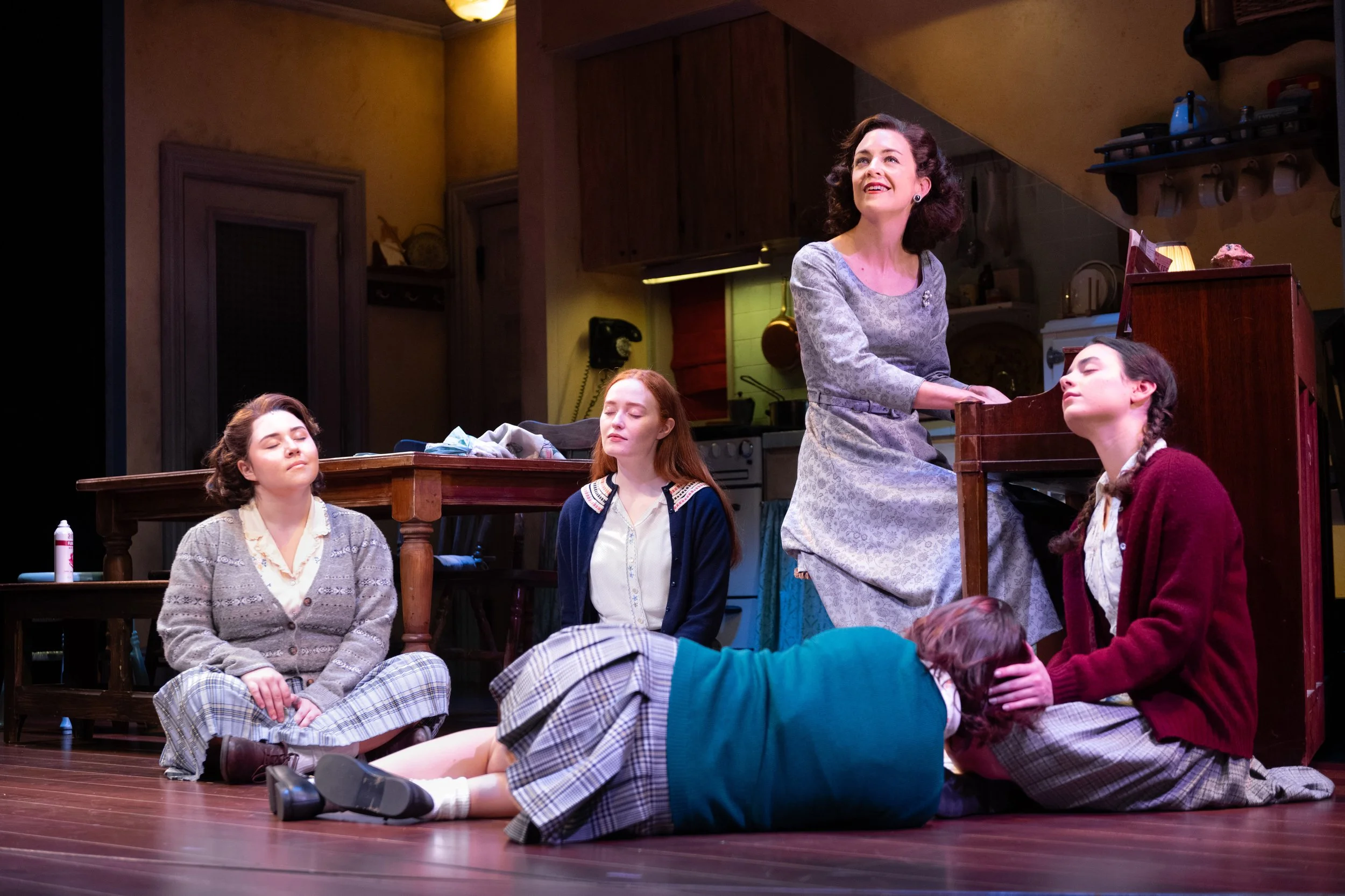   Meghan Carey, Kate Fitzgerald, Allison Jean White, Chloé Kolbenhyer, and Nicole Mulready (on floor). Photos by Liza Voll  